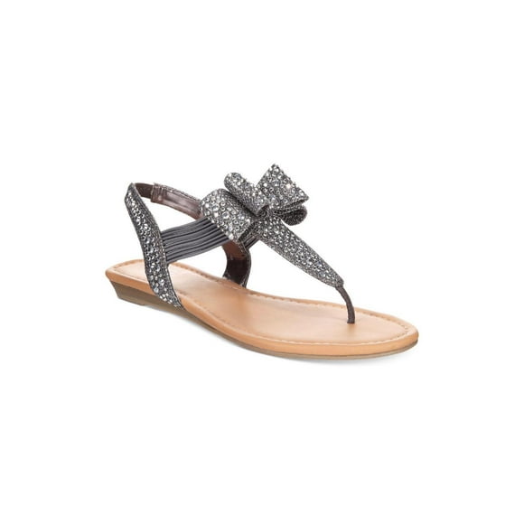 Size 8.0 Black Material Girl Mella Synthetic Sandals Size 8.0 Black Material Girl Mella Synthetic Sandals